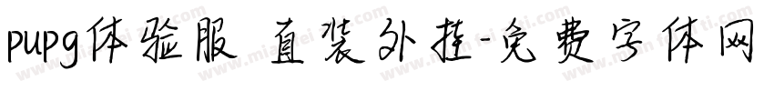 pupg体验服 直装外挂字体转换